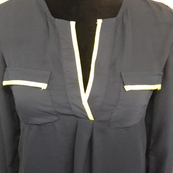 TOBI Blue Blouse Top Shirt Peplum Ruffle Flowy XS - Picture 2 of 6